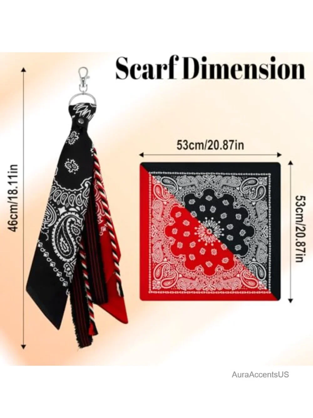 Western Bandana Pants Chain Hip Hop Pocket Chain with Keyring Keychain Rapper